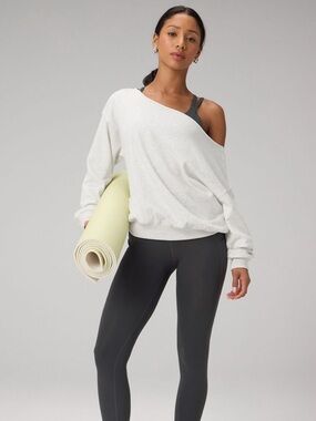 Fablectics Year Round Terry Off Shoulder Sweatshirt XL New with tags!